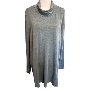 J. Jill Purejill Tranquility Fleece Mock Neck Tunic Womens XL Sage Green Lenzing